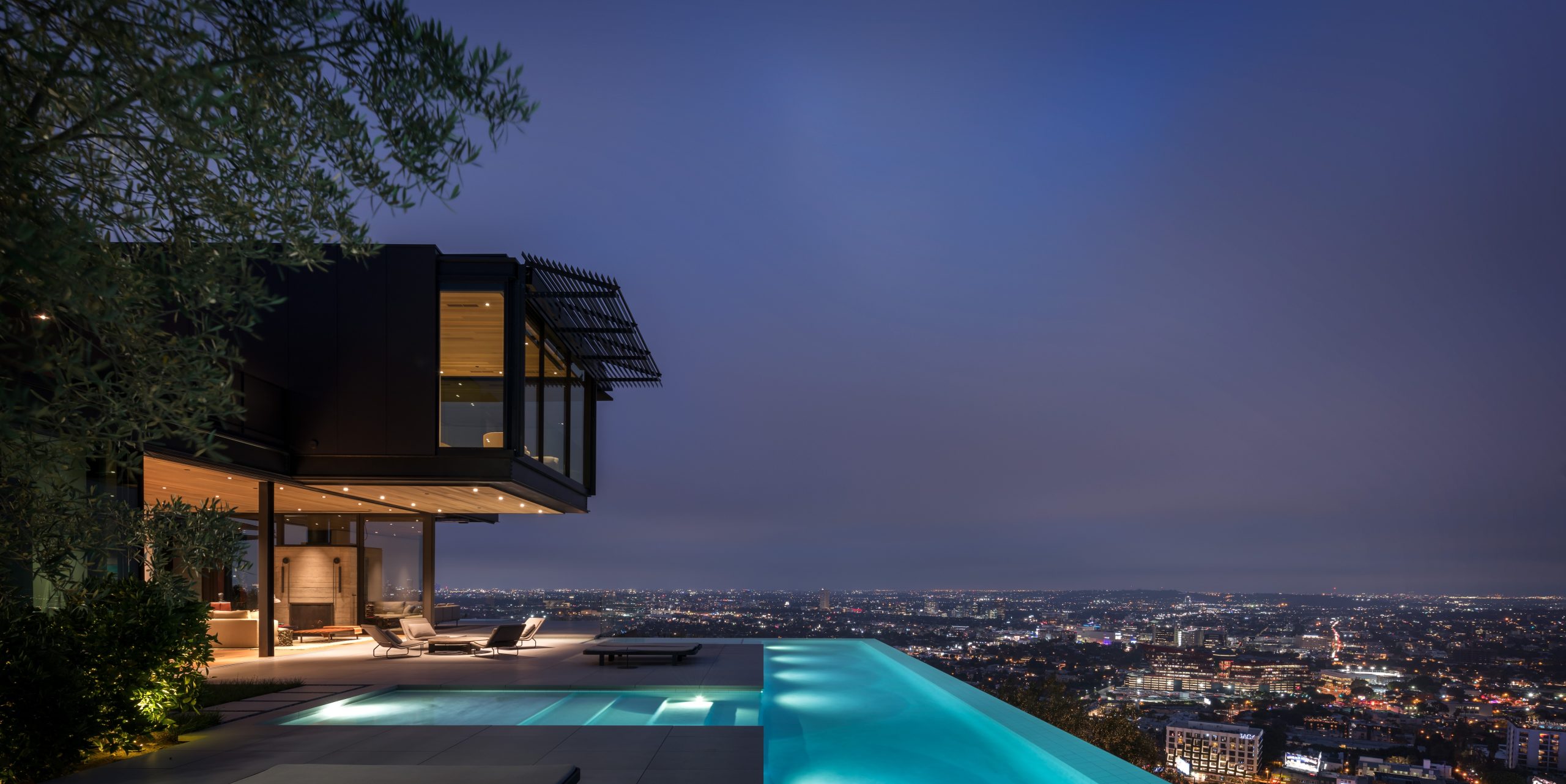 Collywood Location Pool and City Skyline